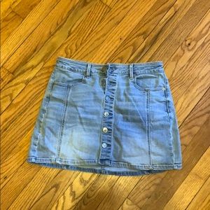 AEO denim button mini skirt